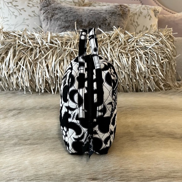 VERA BRADLEY Night & Day 2010 Zipper Insulated Lunch Bunch Bag Black White Y2K - Picture 5 of 14